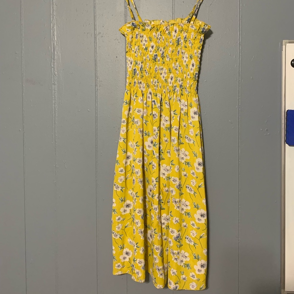 Yellow floral dress